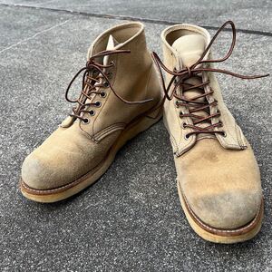 レッドウィング REDWING プレーントゥ USA製 8167 半円犬タグ スエード 8E