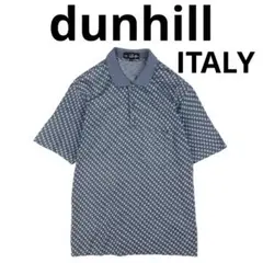 【至高イタリア製】 dunhill 総柄 ポロシャツ 半袖 ダンヒル シャツ