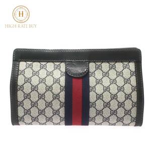 1円スタート GUCCI グッチ オールドグッチ GGスプリーム セカンドバッグ 010.378 シェリーライン GG柄 クラッチバッグ ヴィンテージ