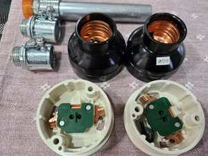 ★★　第二種電気工事士技能試験練習材料電線管ネジ　レセプタクル　シーリング　セット