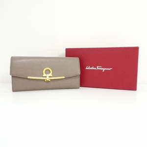 #anzw サルヴァトーレ フェラガモ Ferragamo 財布 ガンチーニ 長財布 パスケース付き 箱付き イタリア製 レディース [803719]