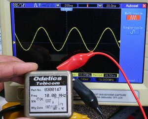 ヤフオク 高精度 Odetics Telecom 10MHZ 12V クリスタル OCXO 発信器 サイン波 USED 12337