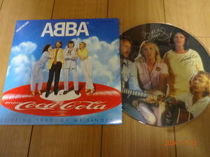 コカ・コーラスーパーレコード　非売品ＥＰ　ABBA「SLIPPING　THROUGH　MY　FINGERS」ピクチャー盤