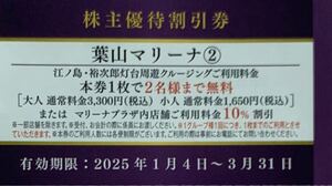 京急 株主優待割引券 葉山マリーナ 〜2024/3/31