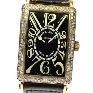 訳あり フランクミュラー FRANCK MULLER 1000SCD ロングアイランド K18YG ダイヤベゼル 自動巻き メンズ 箱付き_759645