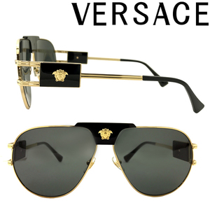 VERSACE サングラス ベルサーチ ヴェルサーチェ ブランド ちょいワル ちょい悪 ブラック ティアドロップ 0VE-2252-1002-87