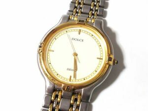 【Ii1☆】SEIKO/セイコー◇DOLCE/ドルチェ/5E31-6B90/SACX088◇1991年製♂3針クオーツ/TSGP/コンビ/美品