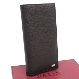 新品同様 バリー BRIGADIERE BALIRO 長財布 6189584 レザー AUBERGINE パープル BALLY