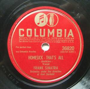 ◆ FRANK SINATRA / Homesick - That