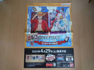 ☆ONE PIECE-ワンピース-☆B2ポスター☆ファミリーデッキセット☆二ツ折り☆Carddass☆BANDAI NAMCO☆モンキー・D・ルフィ／ウタ