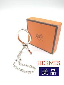 【美品】HERMES エルメス グローブホルダー シルバー