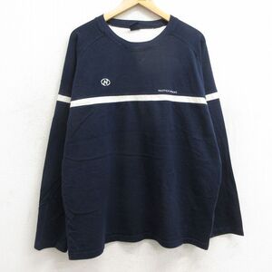 XL/古着 ノーティカ 長袖 ビンテージ ブランド Tシャツ メンズ 90s ワンポイントロゴ ラグラン 大きいサイズ コットン クル