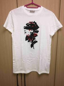 正規 13SS Dior Homme ディオールオム KRIS VAN ASSCHE クリスヴァンアッシュ 薔薇 バラ プリント Tシャツ 白 XXS