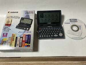 ポケットサイズ電子辞書 Canon wordtank C50 本体ワードタンク 動作確認済 単4電池2本入り 75㎜×125㎜×厚さ17㎜ 本体重量166ｇ箱付き