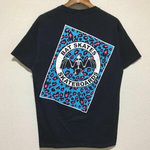 [即決古着]90s BAT SKATES/バットスケーツ/SKATEBOARDS/ロゴTシャツ/ブラック/FRUIT OF THE LOOM製/Mサイズ