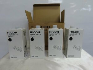 【大阪発】☆純正未使用品☆【RICOH】純正未使用インク ☆Satelio INK タイプI☆ ブラック4個セット (5608)