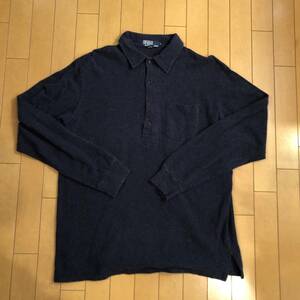 POLO Ralph Lauren ラルフローレン　長袖ワンポケシャツ コットン80 ウール20 MADE IN USA アメカジ