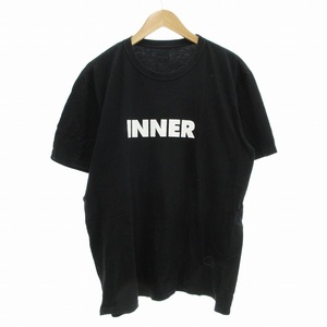 タンタン TANGTANG INNER Tシャツ カットソー 半袖 バックプリント 大きいサイズ XL 黒 ブラック /JS 1023 メンズ