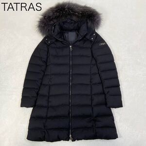 ☆美品☆ TATRAS タトラス　ラビアナ　LAVIANA ダウンコート　ブラック　リアルファー付　ポーランドラクーン　レディース　Sサイズ相当