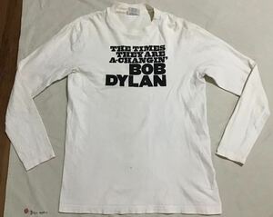 USA輸入★ボブ・ディラン 時代は変わる 長袖Tシャツ Sサイズ★ロンT The times they are a changin’ Bob Dylan