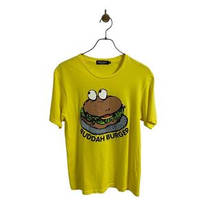 【アンダーカバー UNDERCOVER HAZE期 復刻 ハンバーガー Tシャツ イエロー メンズS BUDDAH BURGER JUN TAKAHASHI artscabut期 5685】