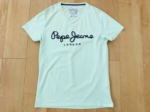 Page Jeans★プリントTシャツ★薄グリーン★S