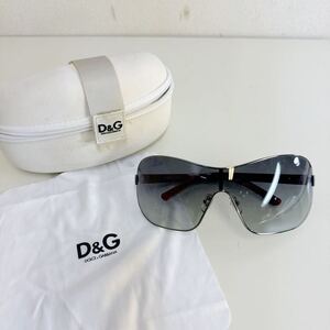 【新品同様】DOLCE&GABBANA ドルチェ&ガッバーナ D&G6053 328/8G 120 3Nサングラス　グレー系レンズ　チタンリム　ドルガバ dg244228