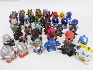 51●b902☆ジャンク品　ソフビ　特撮指人形　仮面ライダー・スーパー戦隊・ウルトラシリーズ　38個まとめ　フィギュア　現状