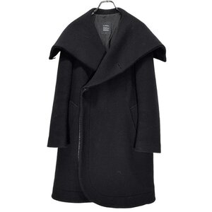 LIMI feu 【lay3549I】 ウールセーラーカラーロングコート ハイネック ハイカラー Yohji Yamamoto リミフゥ ヨウジヤマモト レディース AR