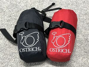 【H792】オーストリッチ Ostrich L-100 輪行袋 2点セット レッド/ブラック 中古 ロードバイク/クロスバイク 自転車用 バッグ