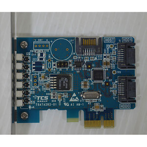 817K TCS TSATA2R2-01 SATA RAIDカード PCI Express x1 ケーブル付属 稼働品からの抜き取り品 ( ESPRIMO D750/A )