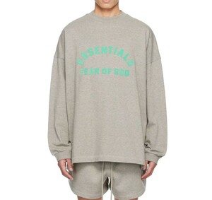 【ESSENTIALS】HEAVY JERSEY LS TEE XXSサイズ 　送料込み/ヘザーグレー/FOG/エッセンシャルズ/23FW