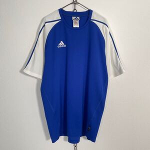 adidas アディダス CLIMALITE 半袖Tシャツ ポリエステル サッカー サッカー ブルー 青 トレーニングウェア スポーツウェア タタキタグ