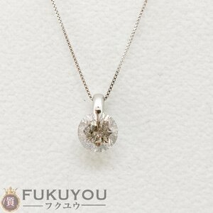 Pt850/Pt900 ダイヤモンド 1.00ct プラチナチェーンネックレス 41.5cm 1.7g