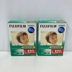 FUJIFILM インクジェットプリンター用紙 L(89×127mm) 画彩 2箱 ※1箱は開封品しており80枚くらい入っております。もう1箱は未開封です。
