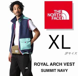 ◆モデル出品◆新品 XLサイズ ノースフェイス ロイヤル アーチ フリース×キルティンベスト ネイビー THE NORTH FACE ROYAL ARCH VEST