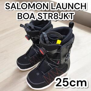 ほぼ未使用サロモン LAUNCH BOA 25cm スノーボードブーツ SALOMON ラウンチボア STR8JKT