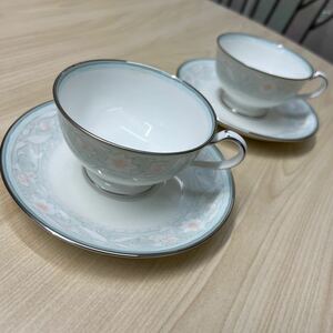 Noritake カップ&ソーサー ノリタケ BONECHINA 2脚セット　売り切り　中古セット