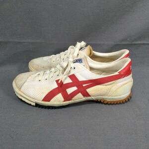 △　11/12　280432　asics　TIGER　アシックス　タイガー　スニーカー　ホワイト×レッド系　ローカット　靴