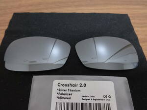 処分価格!★オークリー クロスヘア2.0用 カスタム偏光レンズ SILVER Color Polarized 新品 OAKLEY CROSSHAIR 