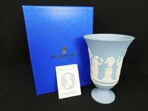 K703★Wedgwood 花瓶 ジャスパー フラワーベース ウェッジウッド アンティーク 50TH ANNIVERSARY 1988★送料780円〜