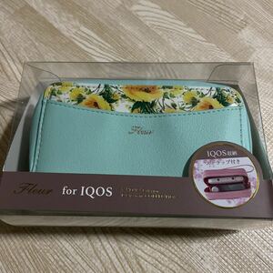 ポーチ　IQOSが入る　ミント　花柄　Fleur Pouch