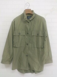 ◇ green label relaxing UNITED ARROWS ミリタリー 長袖 シャツ ジャケット サイズ36 カーキ系 レディース P