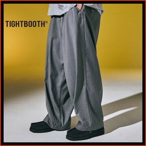 【TIGHTBOOTH】バギースラックス　baggy slacks グレー　XL