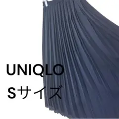 UNIQLO ユニクロ　プリーツスカート　ネイビー　ミモレ丈　おしゃれ