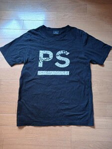 ☆送料無料☆美品☆伊勢丹購入☆Paul Smith ポール・スミス☆ロゴかっこいい♪ 半袖Tシャツ トップス☆ブラック 黒☆サイズＬです。