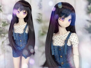 ●ドールウィッグ*ロングヘアー*ブラック*9～9.5インチ（MDD DD SD SmartDollなど）●doll wig / dollwig●