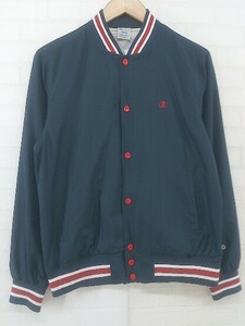 ◇ Champion チャンピオン 長袖 ジャケット ブルゾン サイズM ネイビー メンズ P