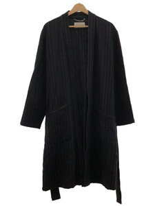 WACKO MARIA ワコマリア 18AW MULTI STRIPED GOWN COAT マルチストライプガウンコート ネイビー S IT6WNX23D08K