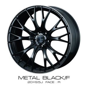 ウェッズスポーツ SA20R アルミホイール 1本 20X9.5 5H 114.3 +38 メタルブラックF (METAL-BLACL/F) / 20インチ WEDSSPORT SA20R